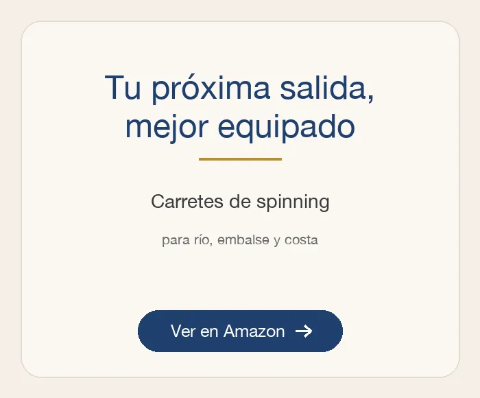 Tu próxima salida, mejor equipado: Carretes de spinning, para río, embalse y costa. Ver en Amazon
